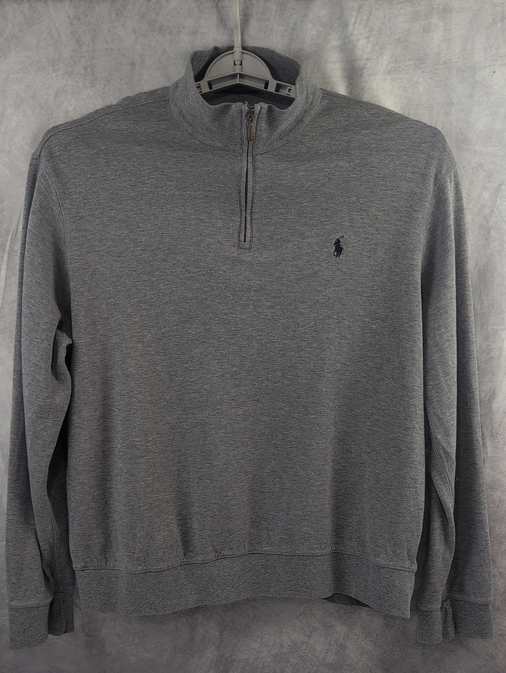 Polo Ralph Lauren Men’s XL Grey Quarter Zip Pullover Sweater Pony Logo